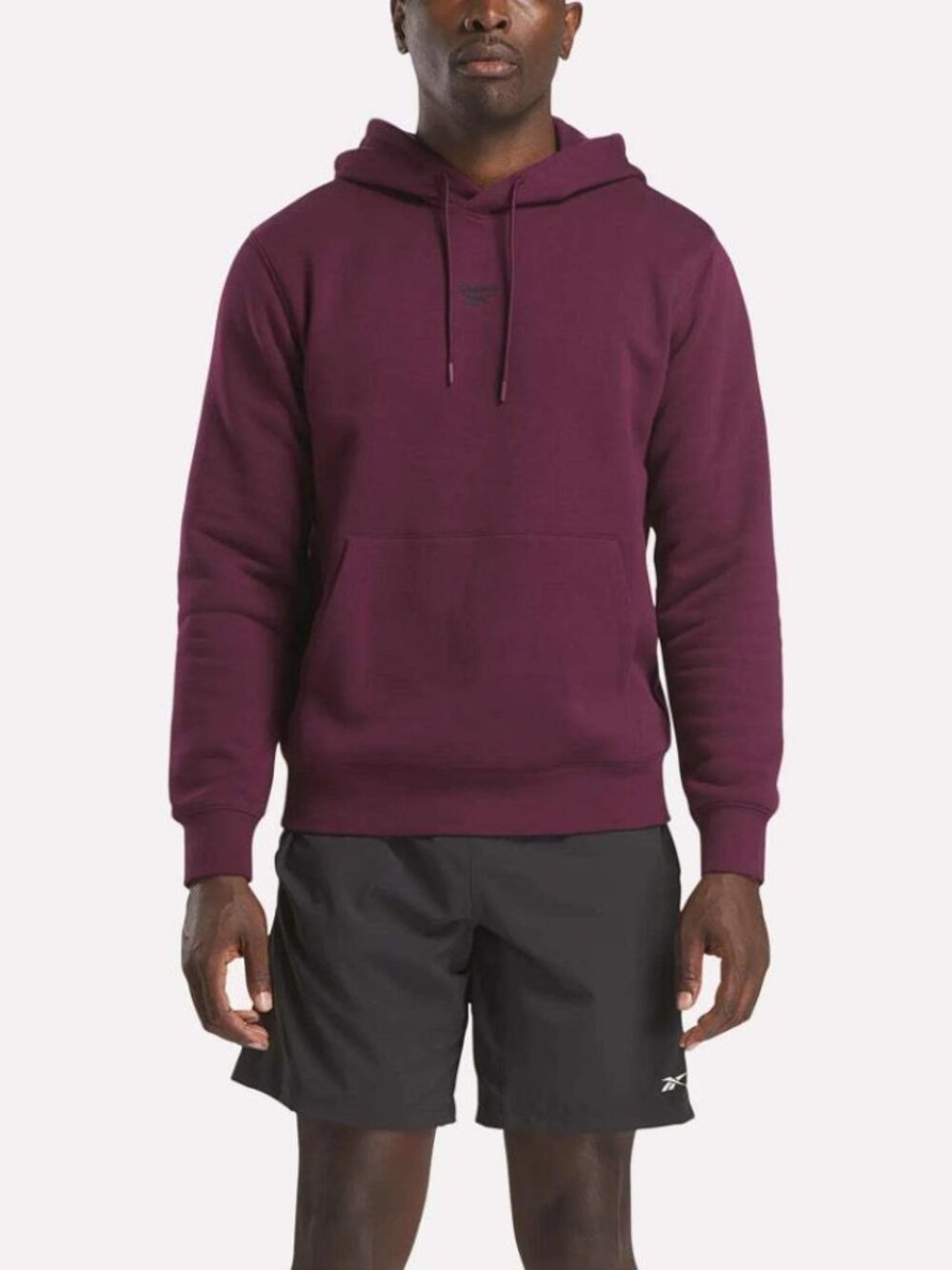 REEBOK Men's Finisher Hoodie Size M in Black Cherry